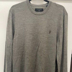 All Saints Sweater, Men's, XL, Gray